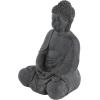 imageCosmoLiving by Cosmopolitan Ceramic Buddha Decorative Sculpture Meditating Home Decor Statue with Engraved Carvings and Relief Detailing Accent Figurine 8quot x 7quot x 12quot GrayGrayAntiqued Black
