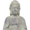 imageCosmoLiving by Cosmopolitan Ceramic Buddha Decorative Sculpture Meditating Home Decor Statue with Engraved Carvings and Relief Detailing Accent Figurine 8quot x 7quot x 12quot GrayBeige