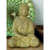imageCosmoLiving by Cosmopolitan Ceramic Buddha Decorative Sculpture Meditating Home Decor Statue with Engraved Carvings and Relief Detailing Accent Figurine 8quot x 7quot x 12quot GrayBeige