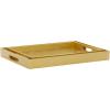 imageCosmoLiving by Cosmopolitan Plastic Geometric Mirrored Tray Set of 2 14quot 16quotW Gold