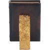 imageCosmoLiving by Cosmopolitan Polystone Geode Bookends with Gold Detailing Set of 2 5quotW 7quotH Gray