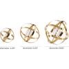 imageDeco 79 Aluminum Metal Geometric Decorative Sculpture Home Decor Statues Set of 2 Accent Figurines 10quot 8quotD SilverGold