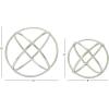 imageDeco 79 Aluminum Metal Geometric Decorative Sculpture Home Decor Statues Set of 2 Accent Figurines 10quot 8quotD SilverSilver