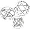 imageDeco 79 Aluminum Metal Geometric Decorative Sculpture Home Decor Statues Set of 2 Accent Figurines 10quot 8quotD SilverSilver