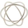 imageDeco 79 Aluminum Metal Geometric Decorative Sculpture Home Decor Statues Set of 2 Accent Figurines 10quot 8quotD SilverSilver