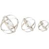 imageDeco 79 Aluminum Metal Geometric Decorative Sculpture Home Decor Statues Set of 2 Accent Figurines 10quot 8quotD SilverSilver