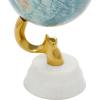 imageDeco 79 Aluminum Metal Globe with Marble Base 6quot x 6quot x 11quot GoldBlue