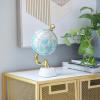 imageDeco 79 Aluminum Metal Globe with Marble Base 6quot x 6quot x 11quot GoldBlue