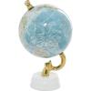 imageDeco 79 Aluminum Metal Globe with Marble Base 6quot x 6quot x 11quot GoldBlue