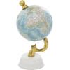 imageDeco 79 Aluminum Metal Globe with Marble Base 6quot x 6quot x 11quot GoldBlue