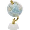 imageDeco 79 Aluminum Metal Globe with Marble Base 6quot x 6quot x 11quot GoldBlue