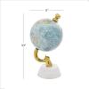 imageDeco 79 Aluminum Metal Globe with Marble Base 6quot x 6quot x 11quot GoldBlue