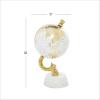 imageDeco 79 Aluminum Metal Globe with Marble Base 6quot x 6quot x 11quot GoldGold