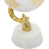 imageDeco 79 Aluminum Metal Globe with Marble Base 6quot x 6quot x 11quot GoldGold