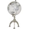 imageDeco 79 Aluminum Metal Globe with Marble Base 6quot x 6quot x 11quot GoldSilver