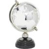 imageDeco 79 Aluminum Metal Globe with Marble Base 6quot x 6quot x 11quot GoldSilver