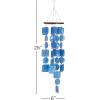 imageDeco 79 Capiz Shell Waterfall Windchime 20quot x 5quot x 5quot WhiteBlue