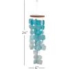 imageDeco 79 Capiz Shell Waterfall Windchime 20quot x 5quot x 5quot WhiteTeal