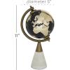 imageDeco 79 Ceramic Globe with Marble Base 5quot x 5quot x 11quot Gold