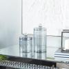 imageDeco 79 Glass Handmade Living Room Decorative Jars Decorative Container Set of 2 Jar with Lid 7quot 10quotH Gray