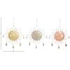 imageDeco 79 Metal Butterfly Windchime with Beads and Cone Bells 15quot x 1quot x 36quot Brass15W  17H