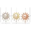 imageDeco 79 Metal Butterfly Windchime with Beads and Cone Bells 15quot x 1quot x 36quot Brass3 PIECES CONVENIENTLY SIZED