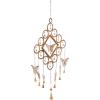 imageDeco 79 Metal Butterfly Windchime with Beads and Cone Bells 15quot x 1quot x 36quot BrassLARGE SIZE