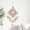 imageDeco 79 Metal Butterfly Windchime with Beads and Cone Bells 15quot x 1quot x 36quot BrassLARGE SIZE