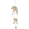 imageDeco 79 Metal Elephant Windchime with Bells 10quot x 2quot x 28quot Brass