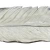 imageDeco 79 Polystone Bird Feather Decorative Bowl 26quot x 9quot x 2quot Silver