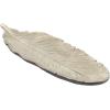 imageDeco 79 Polystone Bird Feather Decorative Bowl 26quot x 9quot x 2quot Silver
