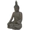 imageDeco 79 Polystone Buddha Decorative Sculpture Meditating Home Decor Statue with Engraved Carvings and Relief Detailing Accent Figurine 9quot x 6quot x 17quot Brown24 x 20 x 42