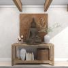 imageDeco 79 Polystone Buddha Decorative Sculpture Meditating Home Decor Statue with Engraved Carvings and Relief Detailing Accent Figurine 9quot x 6quot x 17quot Brown24 x 20 x 42