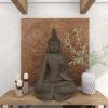 imageDeco 79 Polystone Buddha Decorative Sculpture Meditating Home Decor Statue with Engraved Carvings and Relief Detailing Accent Figurine 9quot x 6quot x 17quot Brown24 x 20 x 42