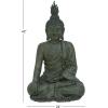 imageDeco 79 Polystone Buddha Decorative Sculpture Meditating Home Decor Statue with Engraved Carvings and Relief Detailing Accent Figurine 9quot x 6quot x 17quot Brown24 x 20 x 42