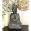 imageDeco 79 Polystone Buddha Decorative Sculpture Meditating Home Decor Statue with Engraved Carvings and Relief Detailing Accent Figurine 9quot x 6quot x 17quot Brown9 x 6 x 17