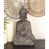imageDeco 79 Polystone Buddha Decorative Sculpture Meditating Home Decor Statue with Engraved Carvings and Relief Detailing Accent Figurine 9quot x 6quot x 17quot Brown9 x 6 x 17