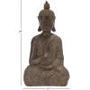 imageDeco 79 Polystone Buddha Decorative Sculpture Meditating Home Decor Statue with Engraved Carvings and Relief Detailing Accent Figurine 9quot x 6quot x 17quot BrownCONVENIENTLY SIZED