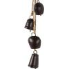 imageDeco 79 Rustic Metal Cowbell Decorative Bells 5quot 4quot 3quotH SilverBlack