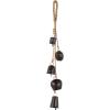 imageDeco 79 Rustic Metal Cowbell Decorative Bells 5quot 4quot 3quotH SilverBlack