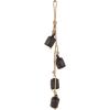imageDeco 79 Rustic Metal Cowbell Decorative Bells 5quot 4quot 3quotH SilverBlack