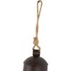 imageDeco 79 Rustic Metal Cowbell Decorative Bells 5quot 4quot 3quotH SilverBlack