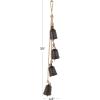 imageDeco 79 Rustic Metal Cowbell Decorative Bells 5quot 4quot 3quotH SilverBlack