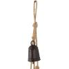 imageDeco 79 Rustic Metal Cowbell Decorative Bells 5quot 4quot 3quotH SilverBlack