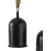imageDeco 79 Rustic Metal Cowbell Decorative Bells 5quot 4quot 3quotH SilverBlack