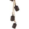 imageDeco 79 Rustic Metal Cowbell Decorative Bells 5quot 4quot 3quotH SilverBlack