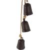 imageDeco 79 Rustic Metal Cowbell Decorative Bells 5quot 4quot 3quotH SilverBlack