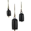 imageDeco 79 Rustic Metal Cowbell Decorative Bells 5quot 4quot 3quotH SilverBlack