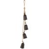 imageDeco 79 Rustic Metal Cowbell Decorative Bells 5quot 4quot 3quotH SilverBlack