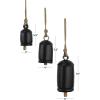imageDeco 79 Rustic Metal Cowbell Decorative Bells 5quot 4quot 3quotH SilverBlack